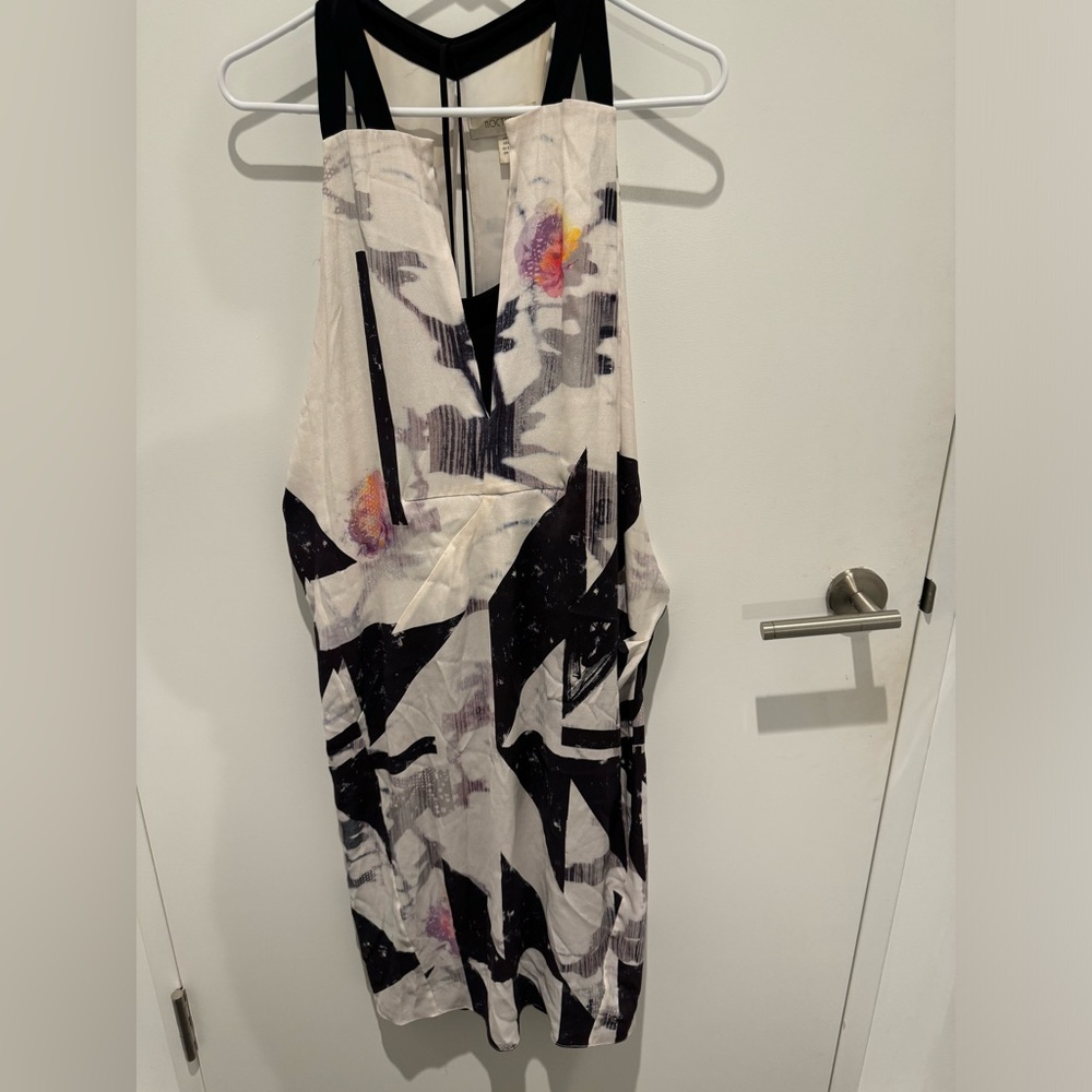 Nocturne sleeveless graphic midi dress size 2